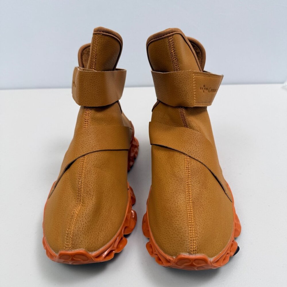 COMANIER Urban Sneaker Ankle Boots Orange Brown Streetwear Shoes Mens 43 / US 10